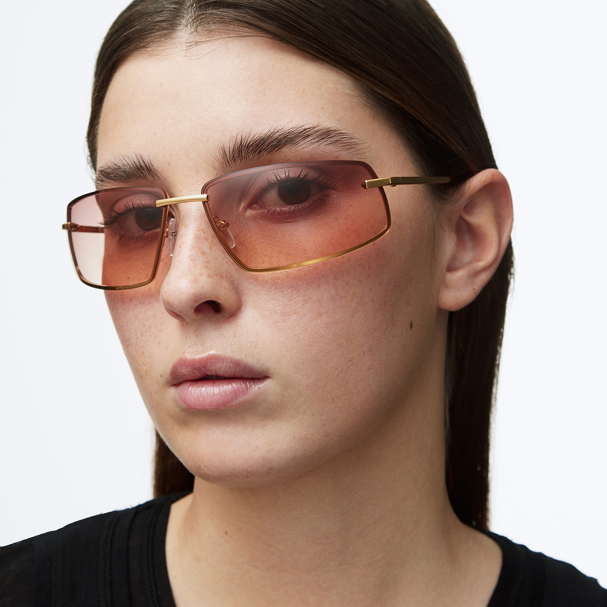 IKE BEHAR NEW YORK MEN’S & WOMEN’S GOLD FRAME SUNGLASSES – 100% UV PROTECTION Nathan Sunglasses in Khaki | LINDA FARROW Luxury Eyewear main image 2