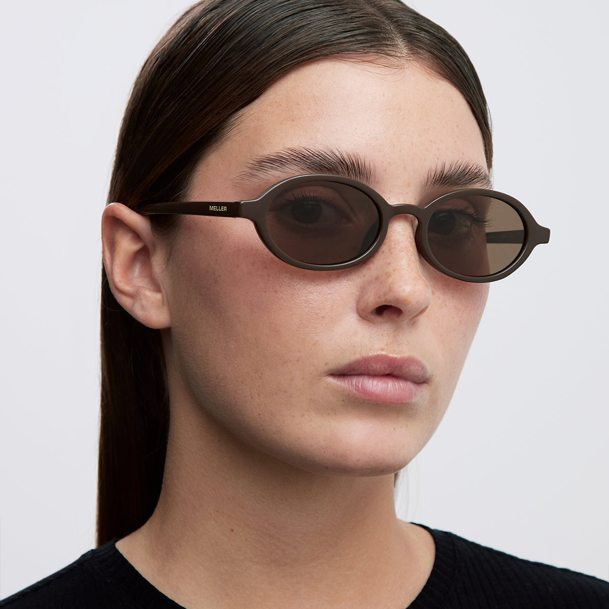 MELLER ブラウンオーバルサングラス IFU chocolate kakao Meller | Oba Chocolate Kakao - Sunglasses