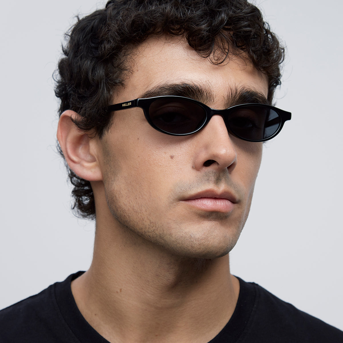 ぽわるんMELLER サングラス BINTI ALL BLACK オーバル Meller | Binti All Black - Sunglasses