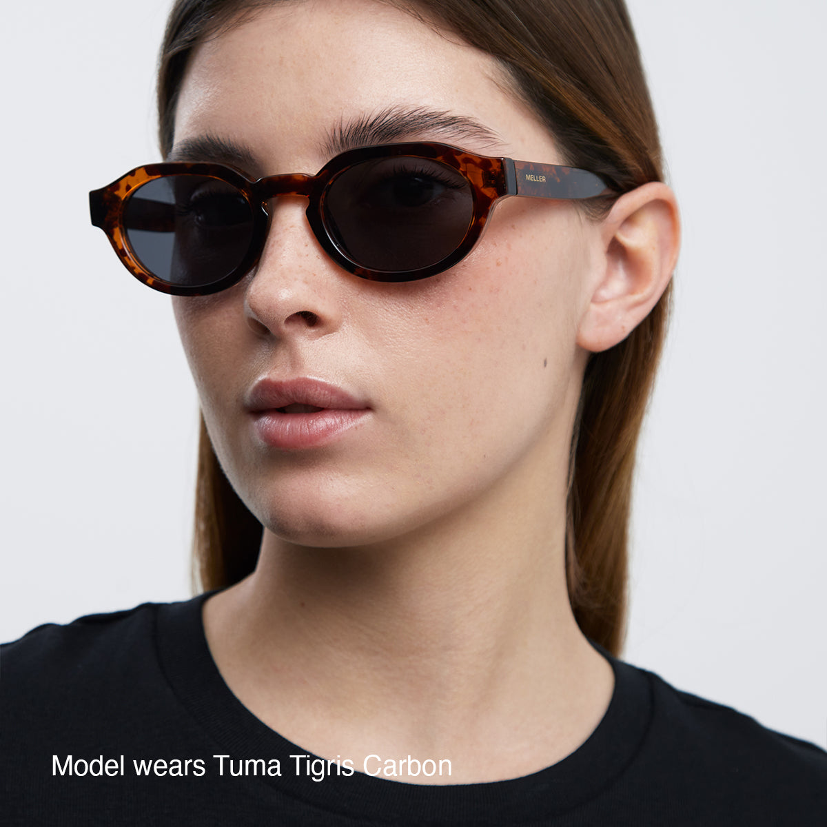 Meller Black Sunglasses with Brown Lenses Meller | Sisi Black Brown - Sunglasses main image 2