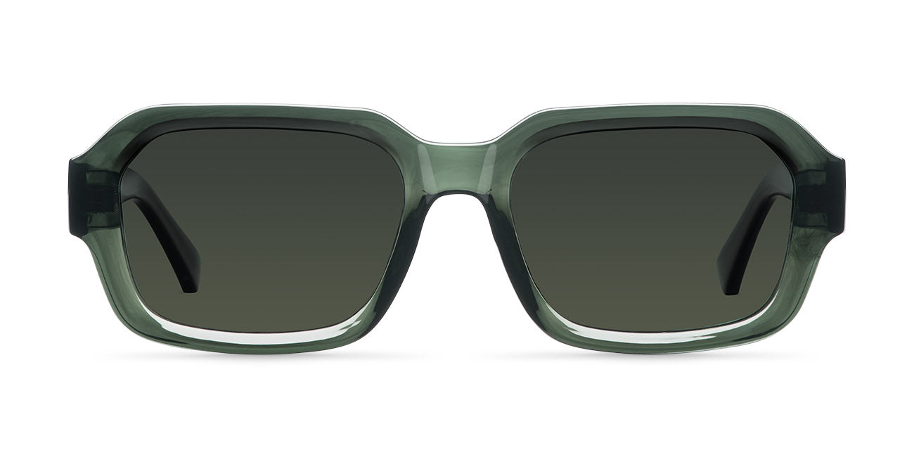 Chic Olive Green Square Sunglasses Yael Square Wide Olive Sunglasses and Big Frames main image 3