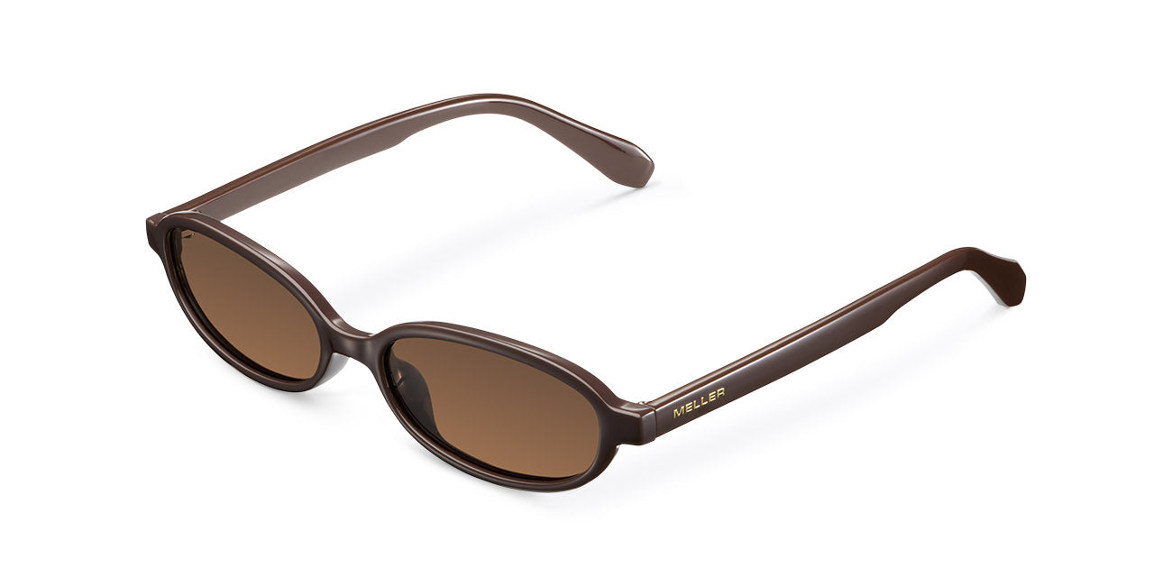 MELLER ブラウンオーバルサングラス IFU chocolate kakao Meller | Ifu Chocolate Kakao - Sunglasses