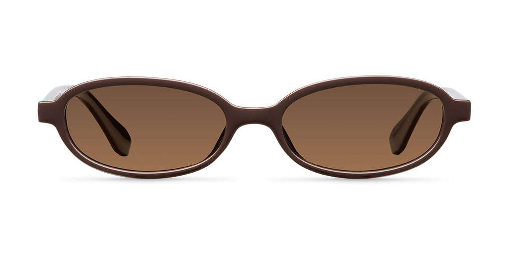 MELLER ブラウンオーバルサングラス IFU chocolate kakao Meller | Ifu Chocolate Kakao - Sunglasses