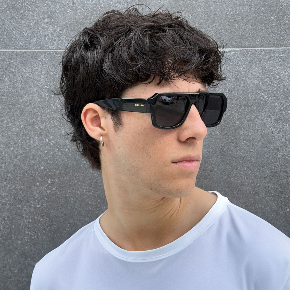 Meller Nia All Black Sunglasses - Main Image